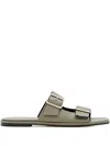 Aeyde Open-toe Slippers In Green
