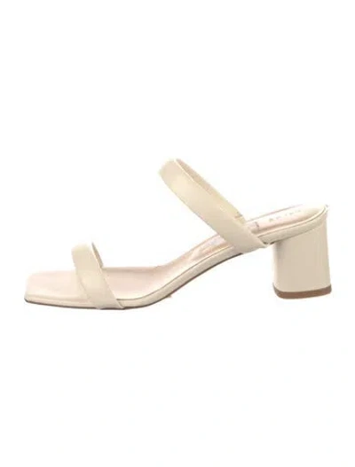 Pre-owned Aeyde Leather Slides In Neutral