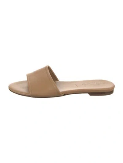Pre-owned Aeyde Leather Slides In Neutral