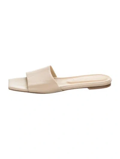Pre-owned Aeyde Leather Slides In Neutrals