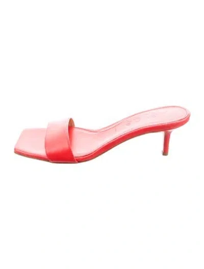 Pre-owned Aeyde Leather Slides In Pink