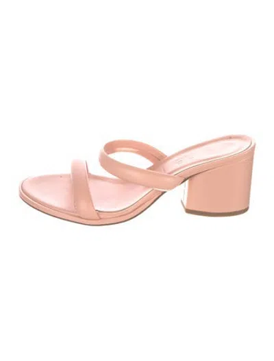 Pre-owned Aeyde Leather Slides In Pink