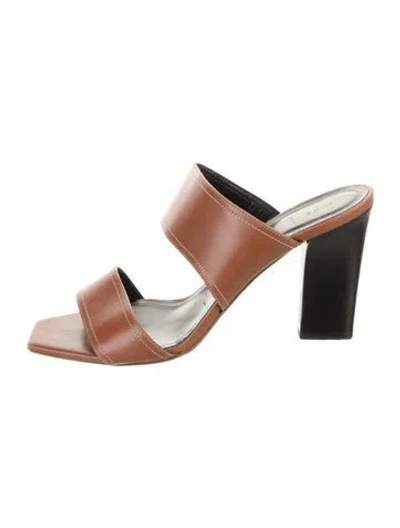 Pre-owned Aeyde Leather Slides In Transparent