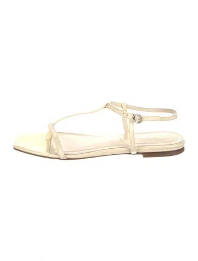 Pre-owned Aeyde Leather Slingback Flats In Neutral
