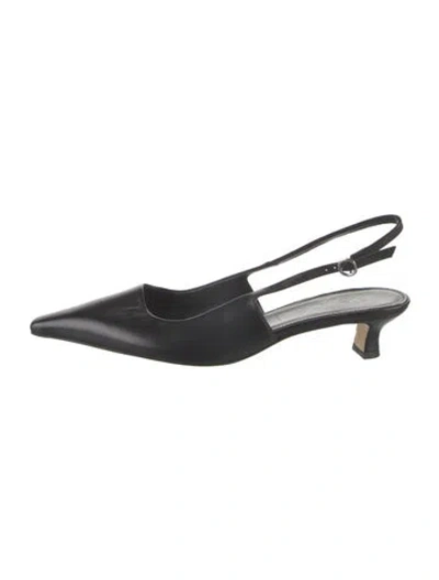Pre-owned Aeyde Leather Slingback Pumps In Black