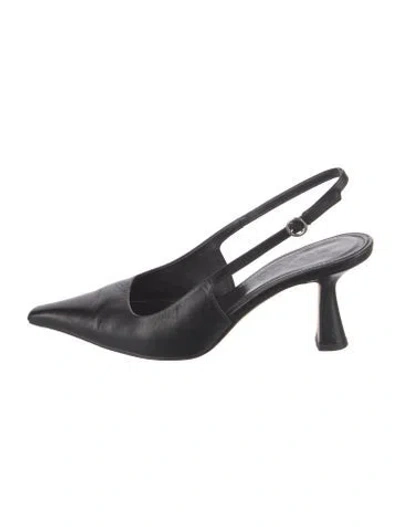 Pre-owned Aeyde Leather Slingback Pumps In Black/neutrals