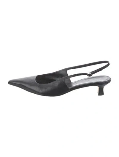 Pre-owned Aeyde Leather Slingback Pumps In Black/neutrals