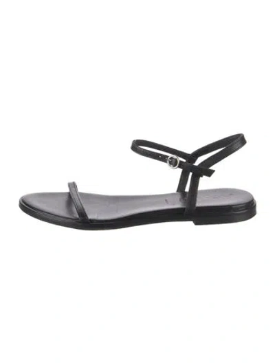 Pre-owned Aeyde Leather Slingback Sandals In Black