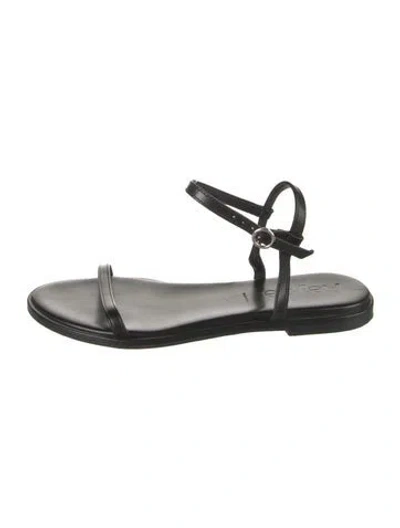Pre-owned Aeyde Leather Slingback Sandals In Black