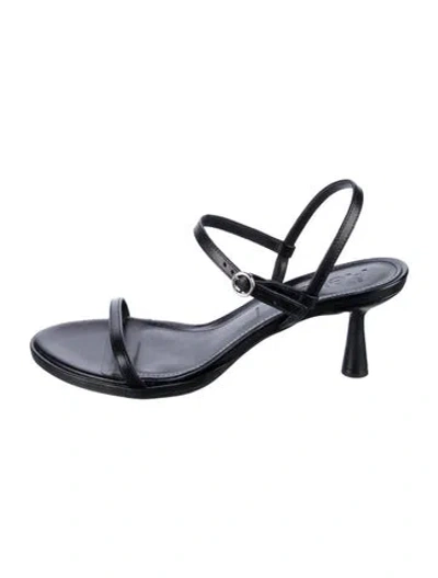 Pre-owned Aeyde Leather Slingback Sandals In Black
