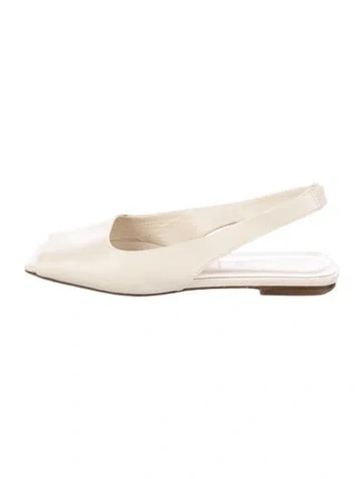 Pre-owned Aeyde Leather Slingback Sandals In Neutral
