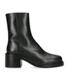 Aeyde Leather Teddy Ankle Boots 65 In Black