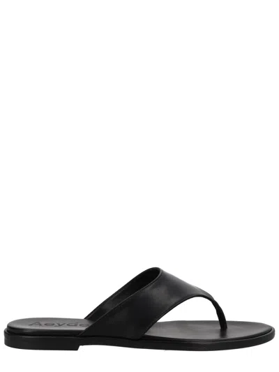 Aeyde Women Leather Thong Sandal In Black
