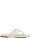 Aeyde Leather Flat Thong Sandal Open Toe In Metallic