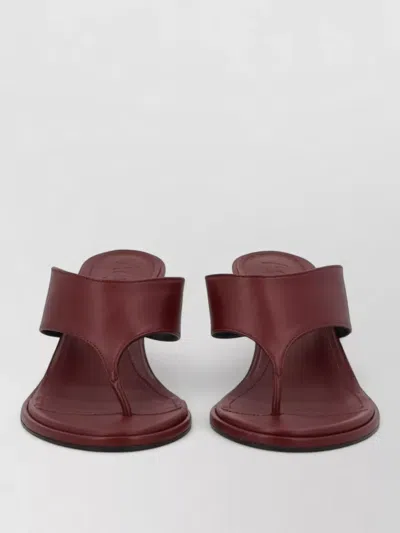 Aeyde Leather Thong Sandal Kitten Heel Design In Multi