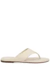 Aeyde Leather Flat Thong Sandal Open Toe In White