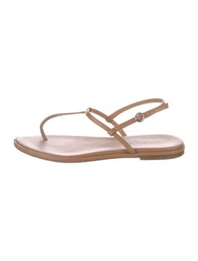 Pre-owned Aeyde Leather T-strap Sandals In Pink