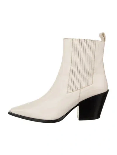 Pre-owned Aeyde Leather Western Boots In Neutrals
