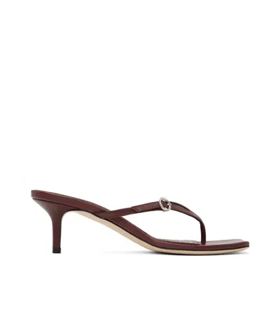 Aeyde Leigh Sandals In Burgundy