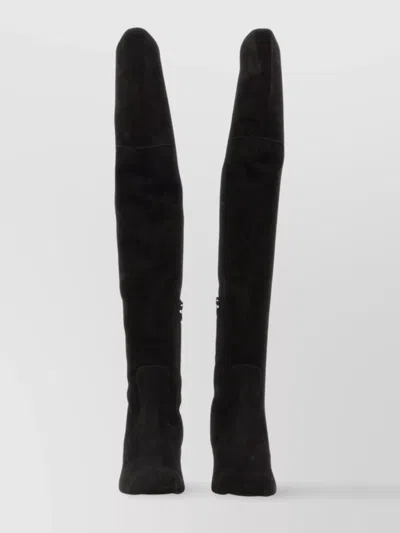 Aeyde Letizia Suede Over-the-knee Block Heel Boots