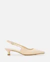Aeyde Aeydē 35mm Catrina Nappa Leather Slingback In Light Pink