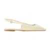 Aeyde Liya Slingback Leather Flat Pumps In Neutral