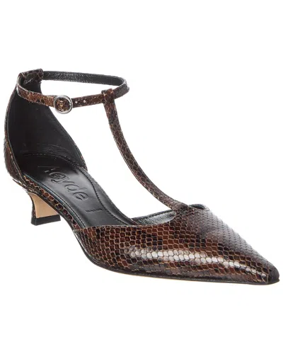 Aeyde Liz Snake-embossed Pump In Brown