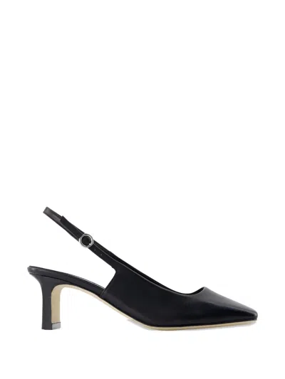 Aeyde Liza Square-toe Leather Pumps In Black
