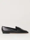 Aeyde Leather Penny Strap Loafers Rubber Sole In Schwarz
