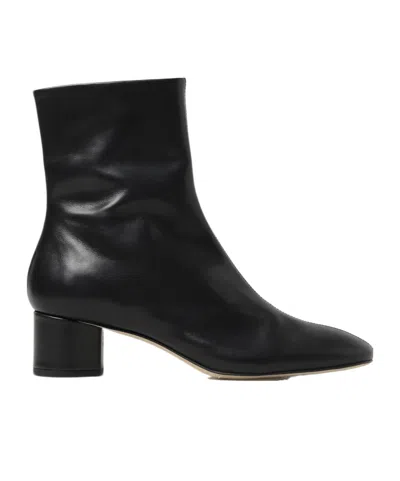 Aeyde Logo And Ankle Boots In Black