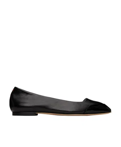 Aeyde Logo Flat Shoes In Black