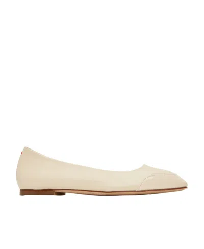 Aeyde Aeydē "ida" Dancer Nappa Leather Flats In White