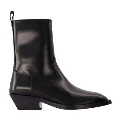 Aeyde Luis 35mm Square Toe Block In Black