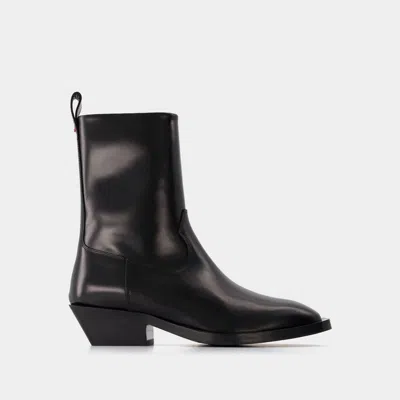 Aeyde Luis 35mm Square Toe Block In Black