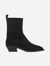 Aeyde Luis Suede Ankle Boots In Black