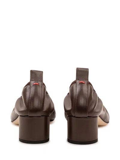 Aeyde Luxurious Nappa Leather Heels In Moka