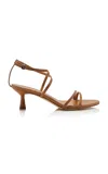 Aeyde Maeve Leather Sandals In Brown