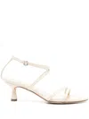Aeyde 50mm Leather Sandals In Creamy