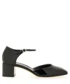 Aeyde Black Magda Leather Mary-jane Heels In Black