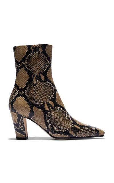Aeyde Maris Snake-printed Leather Boots In Animal Print