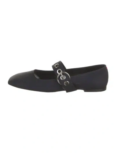 Pre-owned Aeyde Mary Jane Flats In Blue