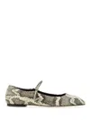 Aeyde Uma Snake Printed Leather Flats