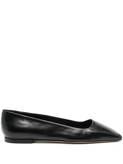 Aeyde Matti Square-toe Ballerina Shoes In Black