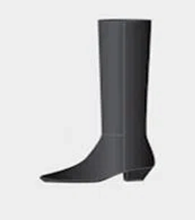 Aeyde Medea Leather Boot In Black