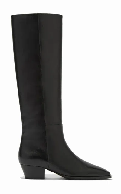 Aeyde Medea Leather Boots In Black