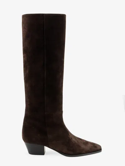 Aeyde Medea Suede Boots In Brown