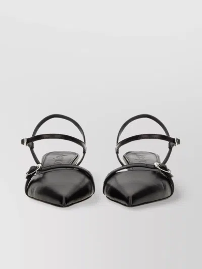 Aeyde "melia" Buckle Kitten Leather Pointed Toe