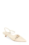 Aeyde Melia Nappa Leather Slingback Pumps In Creamy