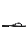 Aeyde Melody Leather Flip-flops In Black