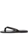 Aeyde Melody Leather Thong Sandals In Black